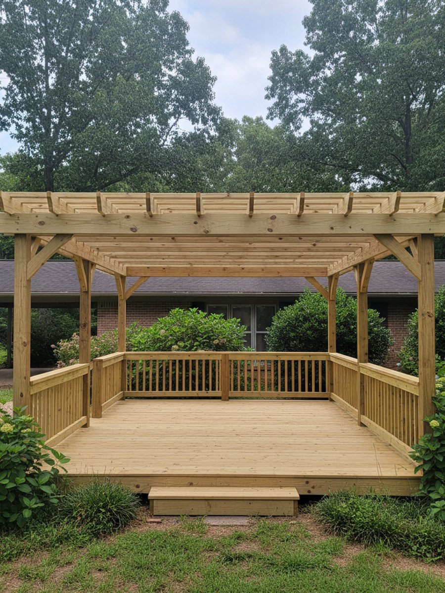 Custom Deck Design completed by Paradise Deck Solutions in Pascagoula, MS